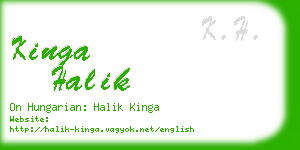 kinga halik business card
